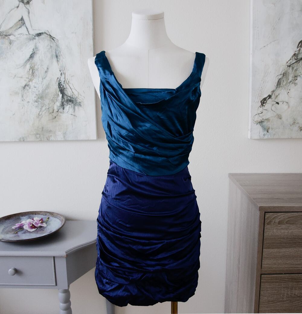 EXPRESS DESIGN STUDIO SILK y2k cocktail dress size 4